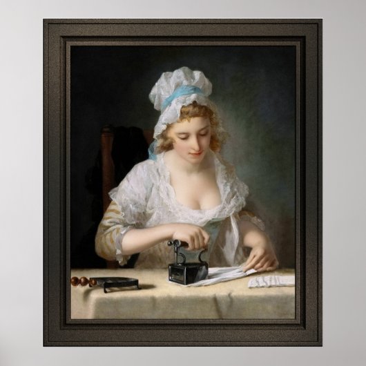 Wasgoed Ironing door Henry Robert Morland Poster (Voorkant)