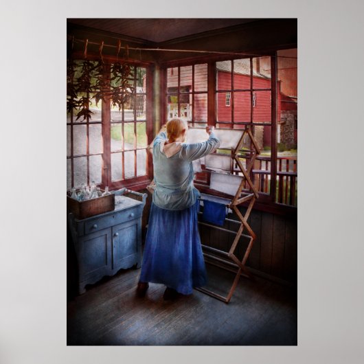 Wasgoed - Miss Lady Blue Poster (Voorkant)
