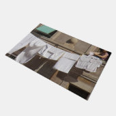 Wasgoed op de kast van de knalklep deurmat (Schuin)