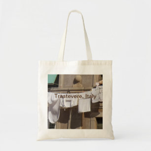 Wasgoed op een waslijn, Trastevere, Italië Tote Bag
