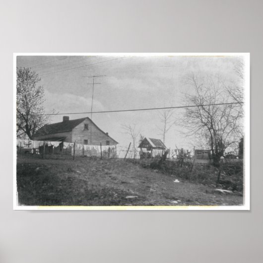 Wasgoed op  kleding poster (Voorkant)