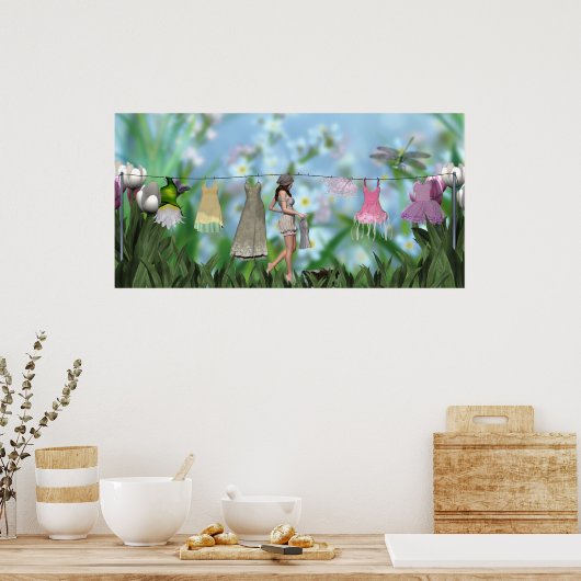 Wasgoed Poster (Keuken)