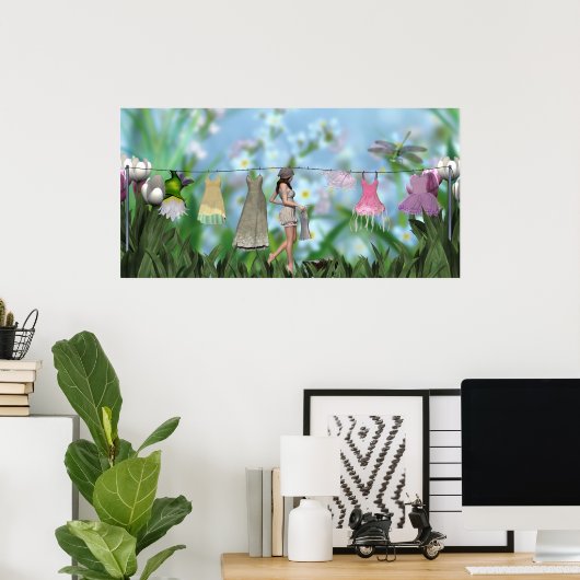 Wasgoed Poster (Thuiskantoor)