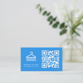 Wasgoed - Professionele QR-code - Logo Moderne Visitekaartje (Staand voorkant)