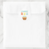 wasgoed ronde sticker (Tas)