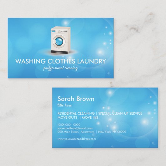 Wasgoed Visitekaartje (Voorkant / Achterkant)