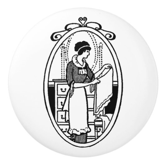  wasgoed voor damesvouwen keramische knop (Voorkant)