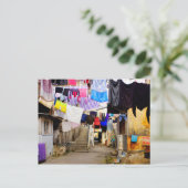 Wasgoed voor drogen briefkaart (Staand voorkant)