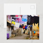 Wasgoed voor drogen briefkaart (Voorkant / Achterkant)