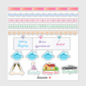 Wasgoed, wasgoed en meer decoratieve planner sticker (Vel)
