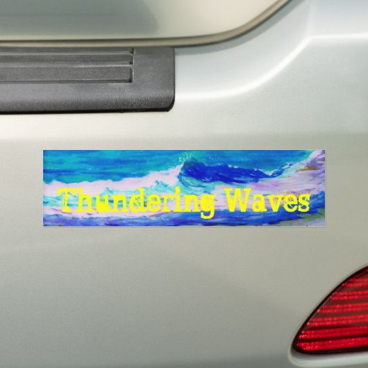 wasgolven bumpersticker (Op auto)