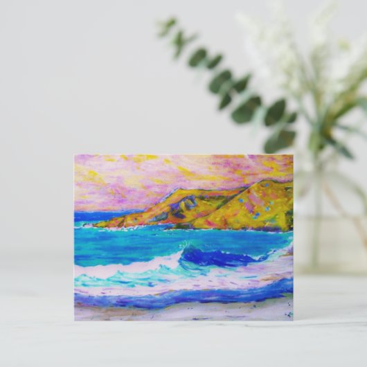 wasgolven Kunst Briefkaart (Staand voorkant)