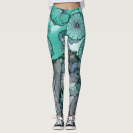 Wasgroene Abstracte Leggings