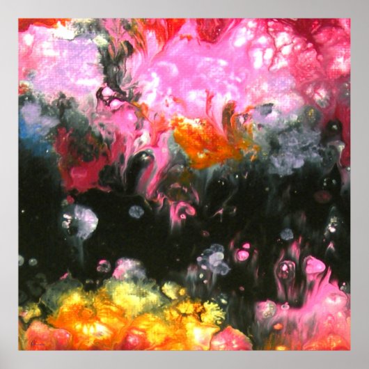 "Wash #3", abstract, psychedelic Poster (Voorkant)