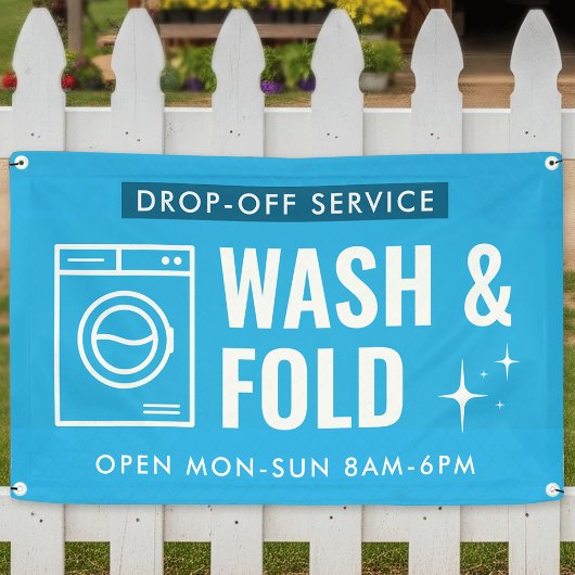 Wash and Fold Service Laundry Dry Cleaners Blue Spandoek