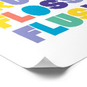 WASH BRUSH FLOSS FLUSH-badkamer Poster (Hoek)