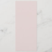 Wash Coordinate Blush Pink Elegant Wedding Menu (Achterkant)