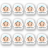 Wash Haar Routine Herinnering Schattig Meisje Bujo Sticker (Voorkant)