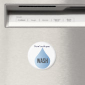 WASH hands blue rain drop clean water magnet (Insitu (Vaatwasser))