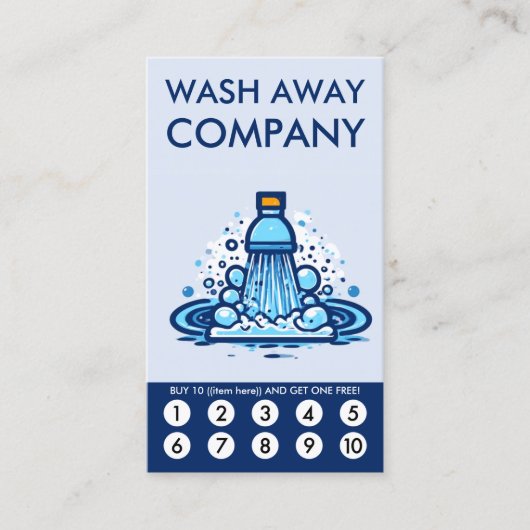 Wash Loyalty Punch Card (Voorkant)