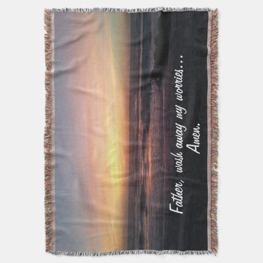 Wash mijn zorgen weg. Mooie zonsondergang prullenb Deken (Voorkant Verticaal)