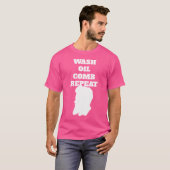 Wash Olie Kam Herhaal Baard T-shirt (Voorkant volledig)