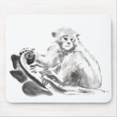 Wash Painting Monkey Year Zodiac Mousepad Muismat (Voorkant)