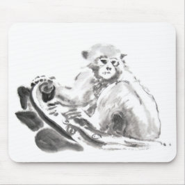 Wash Painting Monkey Year Zodiac Mousepad Muismat
