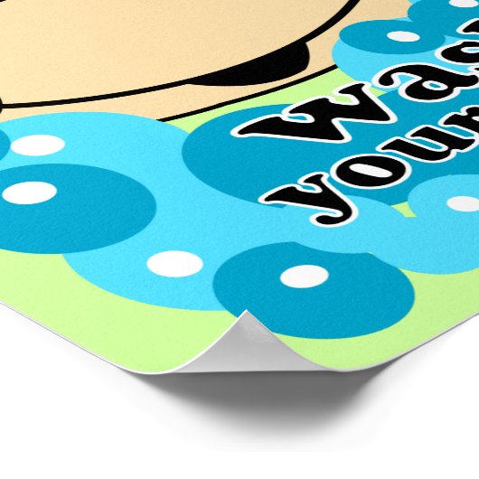 Wash Uw Zebra Bathroom Art Print (Hoek)