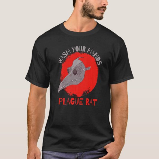 Wash Your Hands Plague Rat Medieval Plague Doctor  T-shirt (Voorkant)