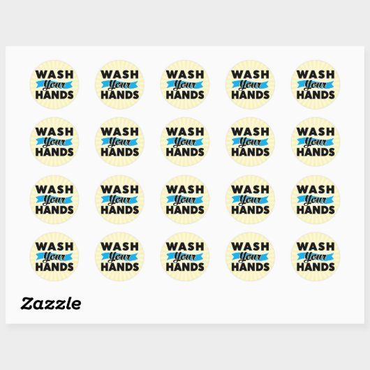 Wash Your Hands Ronde Sticker (Vel)