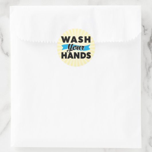Wash Your Hands Ronde Sticker (Tas)