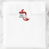 Wash Your Hands Ronde Sticker (Tas)
