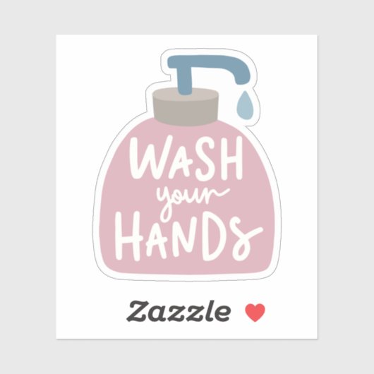 Wash Your Hands Sticker (Vel)