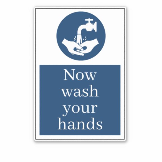 Wash Your Hands Sticker (Voorkant)