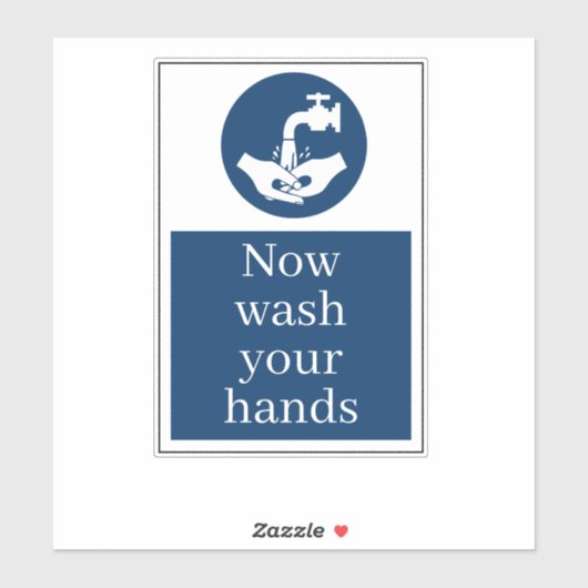 Wash Your Hands Sticker (Vel)