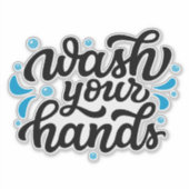 Wash Your Hands Sticker (Voorkant)