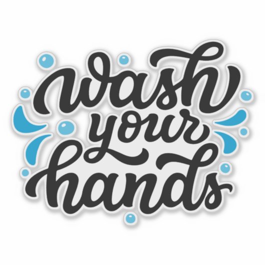 Wash Your Hands Sticker (Voorkant)
