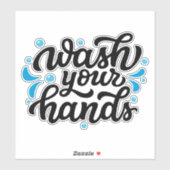Wash Your Hands Sticker (Vel)