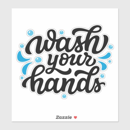 Wash Your Hands Sticker (Vel)