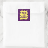 Wash Your Hands Vierkante Sticker (Tas)