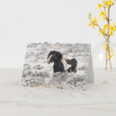 "Washakie in Winter" Vakantie Kaart (Gele Bloem)