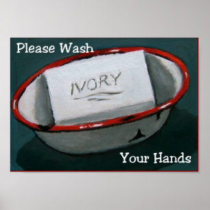 WASHANDEN: IVORY SOAP ART: AFDRUKKEN POSTER