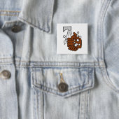 Washanden Vierkante Button 5,1 Cm (In situ)