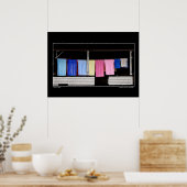 Washday Stark New Hampshire Poster (Keuken)