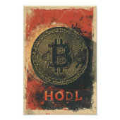 Washed Bitcoin hodl crypto blockchain Foto Afdruk (Voorkant)
