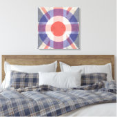 Washed Mod Target op verouderde union jack Canvas Afdruk (Insitu (Slaapkamer))