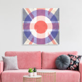 Washed Mod Target op verouderde union jack Canvas Afdruk (Insitu (Woonkamer))