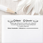 Washed Unwashed Chicken Egg Carton Packaging Etiket (Insitu)