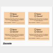Washed Unwashed Chicken Egg Carton Packaging Rechthoekige Sticker (Vel)